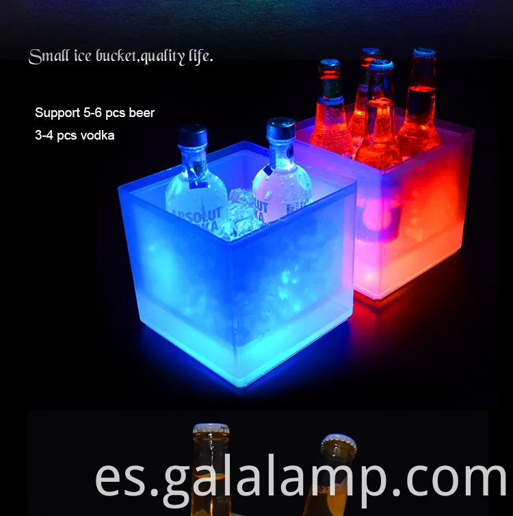 Elegante cubo de hielo liderado de 3.5L para cerveza y vino